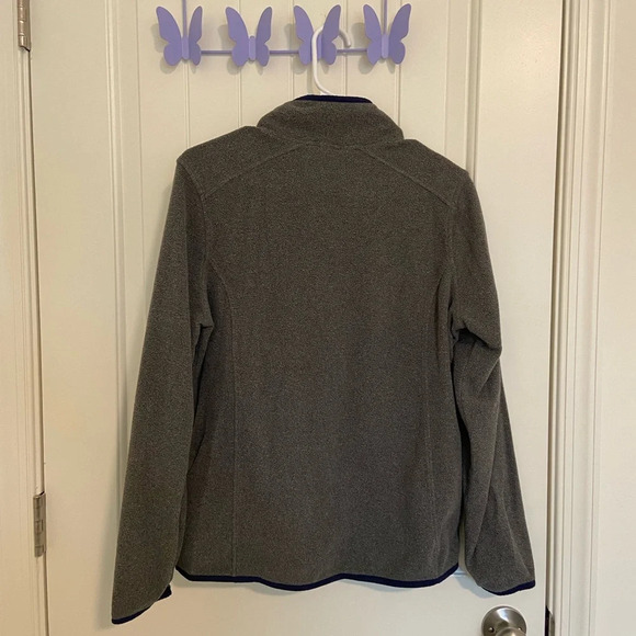 EUC | L.L. Bean women’s gray soft brushed fitness fleece zip jacket — medium - Picture 7 of 8